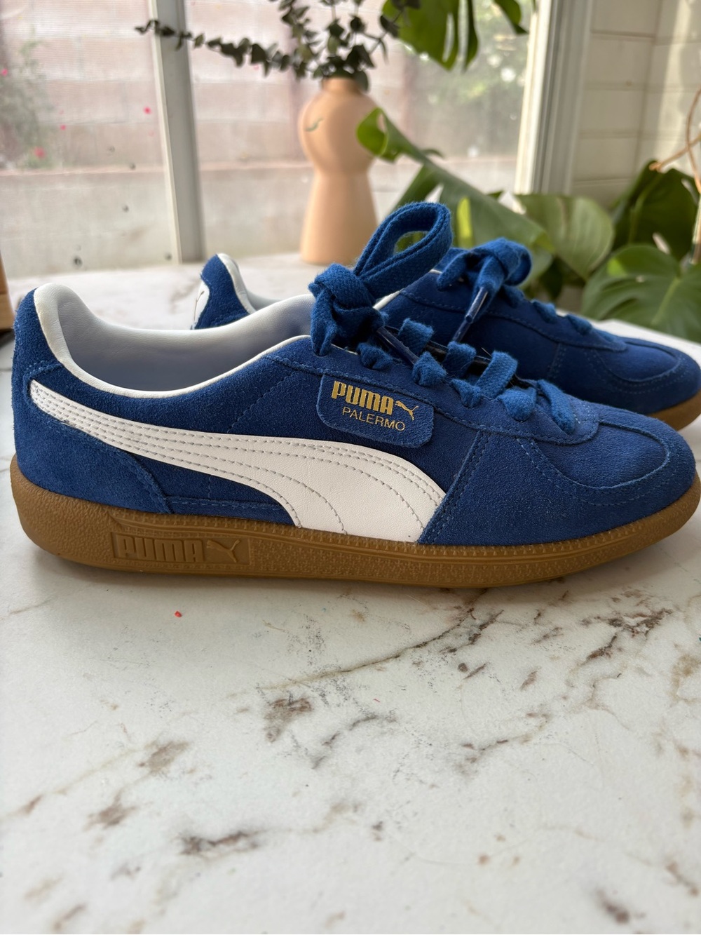Puma Palermo Blue Suede Gum Sole Sneakers Women’s US 6.5 EU 38.5